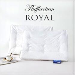 Ralex Pucioasa Pernă puf de gâscă 50x70 cm FLUFFLARIUM ROYAL, percale bumbac 100% dublat cu poliuretan, Alb (400.424)