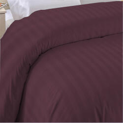 HomePuls Cearsaf de pilota 2 persoane Damasc Bumbac 100% tip Hotel cu dunga 1 cm, 180x220 cm, Mov (300.85-mov)