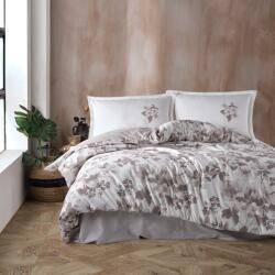 Ralex Pucioasa Lenjerie pat dublu Bumbac 100% Ranforce 4 piese extra large, cearsaf pat 240x260 cm, pilota 200x220 cm, 2 fete perne 50x70 cm, Bej MIAROSA V2 (300.127-miarosa-v2) Lenjerie de pat