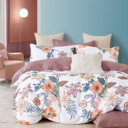 Ralex Pucioasa Lenjerie de pat o persoana Percale imprimat Bumbac 100% 3 piese cearsaf pat 160x240 cm, pilota 150x220 cm, fata perna 50x70 cm, Flori colorate (300.39-PRC70) Lenjerie de pat