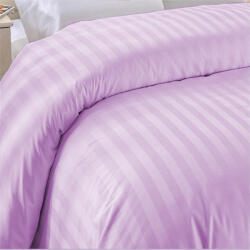 HomePuls Cearsaf de pilota 2 persoane Damasc Bumbac 100% tip Hotel cu dunga 1 cm, 160x220 cm, Lila (400.61-lila)
