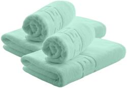 Ralex Pucioasa Set 4 prosoape baie 70x140 cm si 50x90 cm Bumbac 100%, Greek Border 500 grame/mp, Verde Mint (24.S-verde-mint) Prosop
