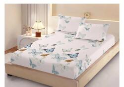 Ralex Pucioasa Husă de pat Finet 160x200 cm + 2 fețe perne PROMO 50x70 cm, Fluturi Bleu, Pucioasa (400.522-110109) Lenjerie de pat