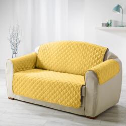 Ralex Pucioasa Husă canapea 2 locuri tip cuvertură matlasată 130x205 cm cu laterale, reversibilă, Galben Pucioasa (300.253-galben)