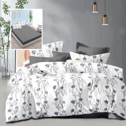 Ralex Pucioasa Lenjerie pat dublu Economy 6 piese, cearsaf pat cu husa 180x200 cm si pilota 200x230 cm, 2 fete perne 50x70 si 2 fete perna 70x70, Eleganta Gri (400.155-ECNH15) Lenjerie de pat