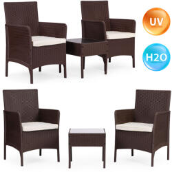 MultiGarden DN602 rattan 2 fotel + 1 asztal, barna TF4890