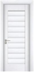 Novo Doors Usa Interior din MDF Novo Doors ND01 LUX PREMIUM, Cadru din Lemn Masiv, KIT COMPLET, Toc Reglabil de 10 CM INCLUS, Plinta pe Ambele Parti (Culoare: Gri, Dimensiune: 60 cm, Maner: Patrat negru inchider