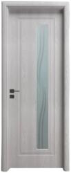 Novo Doors Usa Interior din MDF Novo Doors ND93 LUX PREMIUM, Cadru din Lemn Masiv, KIT COMPLET, Toc Reglabil de 10 CM INCLUS, Plinta pe Ambele Parti (Culoare: Alb, Dimensiune: 80 cm, Toc: Reglabil 30 cm, Maner: 