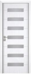 Novo Doors Usa Interior din MDF Novo Doors ND318, Cadru din Lemn Masiv, Geam Sablat, KIT COMPLET, Toc , Manere si balamale incluse (Culoare: Gri, Dimensiune: 60 cm, Maner: Patrat argintiu crom, Toc: Reglabil 10 