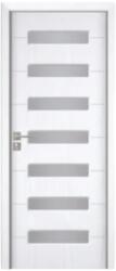 Novo Doors Usa Interior din MDF Novo Doors ND318, Cadru din Lemn Masiv, Geam Sablat, KIT COMPLET, Toc , Manere si balamale incluse (Culoare: Wenge, Dimensiune: 80 cm, Maner: Patrat negru inchidere magnetica, Toc