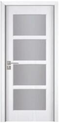 Novo Doors Usa Interior din MDF Novo Doors ND317, Cadru din Lemn Masiv, Geam Sablat, KIT COMPLET, Toc , Manere si balamale incluse (Culoare: Wenge, Dimensiune: 60 cm, Maner: Standard, Toc: Fix) (ND317WEN60MSTTF)