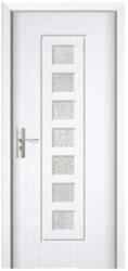 Novo Doors Usa Interior din MDF Novo Doors ND236, Cadru din Lemn Masiv, Geam Sablat, KIT COMPLET, Toc , Manere si balamale incluse (Culoare: Wenge, Dimensiune: 70 cm, Maner: Patrat argintiu crom, Toc: Reglabil 1