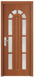 Novo Doors Usa Interior din MDF Novo Doors ND108, Cadru din Lemn Masiv, Geam Sablat, KIT COMPLET, Toc , Manere si balamale incluse (Culoare: Nuc, Dimensiune: 60 cm, Maner: Standard, Toc: Fix) (ND108NUC60MSTTF)
