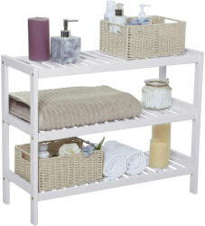 SONGMICS Cipőtároló polc 3 szintes, fehér 70x26x55cm - edeco