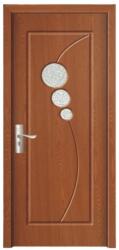 Novo Doors Usa Interior din MDF Novo Doors ND17, Cadru din Lemn Masiv, Geam Sablat, KIT COMPLET, Toc , Manere si balamale incluse (Culoare: Wenge, Dimensiune: 80 cm, Toc: Reglabil 30 cm, Maner: Patrat auriu inch