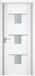 Novo Doors Usa Interior din MDF Novo Doors ND06 LUX PREMIUM, Cadru din Lemn Masiv, KIT COMPLET, Toc Reglabil de 10 CM INCLUS, Plinta pe Ambele Parti (Culoare: Wenge, Dimensiune: 70 cm, Maner: Patrat argintiu cro