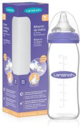 Lansinoh NaturalWave Glass biberon pentru sugari Medium 1 buc