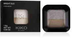 KIKO Bright Duo Eyeshadow 1, 8 g nuanță 01 Metallic White/True Gold