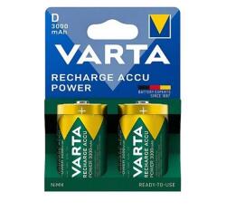 VARTA Recharge Accu Power elem (D, LR20, 1.2V, 3000 mAh, Ni-MH, újratölthető) 2db/csomag (56720101412)