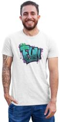 D&B Férfi/Unisex Póló ST00068 Fun Fehér-Méret M