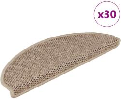 vidaXL 30 db lépcsőszőnyegek öntapadós szizál kinézetű 65x21x4 cm 3365879 (3365879)