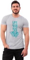 D&B Férfi/Unisex Póló ST00171 Life Szürke-Méret 2XL (ST00171LifeGray2XL)