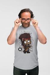 D&B Férfi/Unisex Póló PC00055 Jack Sparrow Szürke-Méret XL (PC00055JackSparrowGrayXL)