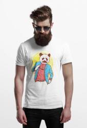 D&B Férfi/Unisex Póló ST00038 Panda Fehér-Méret S