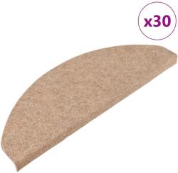vidaXL 30 db bézs öntapadó lépcsőszőnyeg 65 x 22, 5 x 3, 5 cm 3365897 (3365897)
