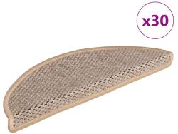 vidaXL 30 db lépcsőszőnyegek öntapadós szizál kinézetű 56x17x3 cm 3365868 (3365868)