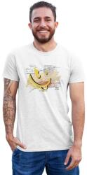 D&B Férfi/Unisex Póló ST00196 Smile Fehér-Méret M (ST00196SmileWhiteM)