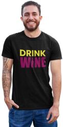 D&B Férfi/Unisex Póló ST00033 Drink Wine Fekete-Méret 2XL (ST00033DrinkWineFekete2XL)