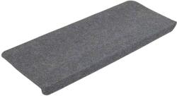 vidaXL 30 db szürke öntapadó lépcsőszőnyeg 65x24, 5x3, 5 cm 3365913 (3444289)