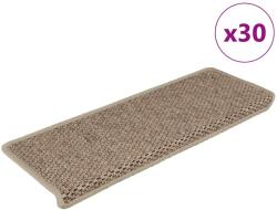 vidaXL 30 db lépcsőszőnyegek öntapadós szizál kinézetű 65x21x4 cm 3365891 (3365891)