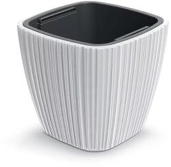 Prosperplast Oro Square szögletes virágcserép, 30 cm - fehér (DBOS300-S449)