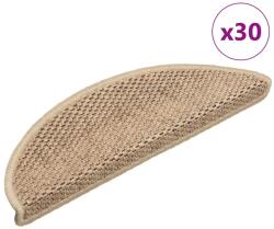 vidaXL 30 db lépcsőszőnyegek öntapadós szizál kinézetű 56x17x3 cm 3365867 (3365867)