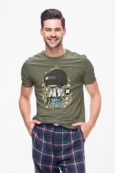 D&B Férfi/Unisex Póló PC00087 PubG Katonai zöld-Méret S (PC00087PubGMilitaryGreenS)