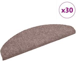 vidaXL 30 db krém öntapadó lépcsőszőnyeg 65x21x4 cm 3365655 (3365655)