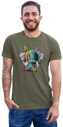 D&B Férfi/Unisex Póló ST00193 Bunny Katonai zöld-Méret M (ST00193BunnyMilitaryGreenM)
