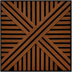 Leziter Akusztikus falpanel Deco VI dió hatású 60x60x1, 8 cm (J01TF05-WAL) - leziteronline