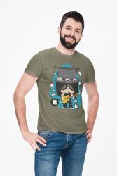 D&B Férfi/Unisex Póló PC00100 Slash Katonai zöld-Méret XL (PC00100SlashMilitaryGreenXL)