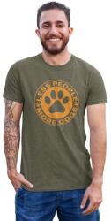 D&B Férfi/Unisex Póló ST00087 More Dogs Katonai zöld -Méret M