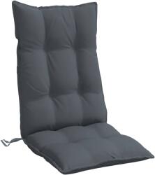 vidaXL 6 db antracitszürke oxford szövet magas háttámlájú székpárna 377604 (377604)