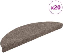 vidaXL öntapadós lépcsőszőnyeg, 20 db bézs 56x17x3 cm 3365676 (3365676)