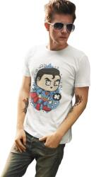 D&B Férfi/Unisex Póló PC00107 Superman Fehér-Méret XL (PC00107SupermanWhiteXL)