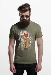 D&B Férfi/Unisex Póló ST00001 Fox Katonai zöld -Méret S