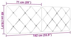 vidaXL világosszürke szövet fejtámla párna 140 cm 4019219 (4019219)