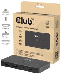 Club 3D CSV-2512 KVM Switch Dual USB-C to HDMI 4K60 (CSV-2512)