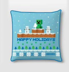 Minecraft Happy Holidays Karácsony párnahuzat 40x40 cm Velúr (CBX240521MC)