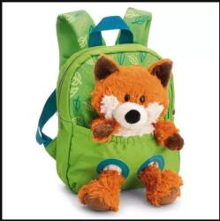 Nici Nici: Hátizsák róka plüssel - zöld, 25 cm (62692)